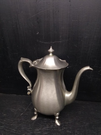 Footed Pewter Coffee Pot