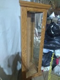 Warehouse-Contemporary Lighted Oak Corner Cabinet