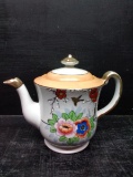 Hand painted Japan Lusterware Teapot with Flower Motif