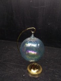 Studio Art Glass Blown Ornament on Stand