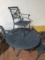 Black Aluminum Patio Table with 4 Chairs