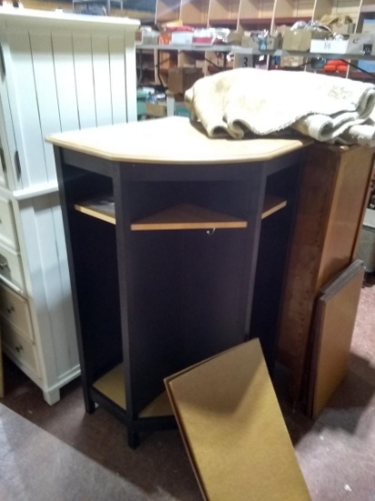 Contemporary Laminate Corner Cabinet