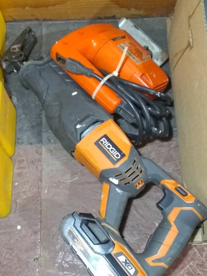 BL-Ridgid Battery Operated Reciprocating Saw, and Electric Jig Saw