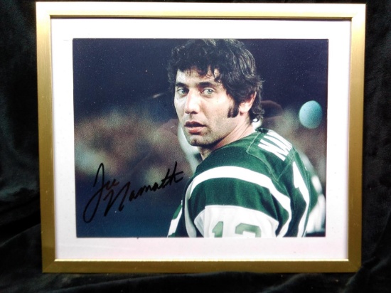 Autographed Legends Framed Signed Pictures with COA-Joe Namath