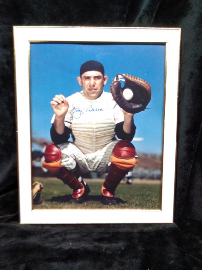 Autographed Legends Framed Signed Pictures with COA-Yogi Berra