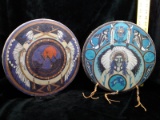 (2) Native American Southwestern Hand Drums Attributed to Clarence Wells (x2)