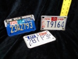 Collection 3 Motorcycle License Plates