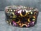 Vintage Ladies Hat-Colorful and Black Velvet