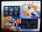 Uncirculated US Mint Set with Historical Info Coin & Stamp Sheet-1980