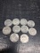 Collection 10 Assorted Dates Kennedy Halves