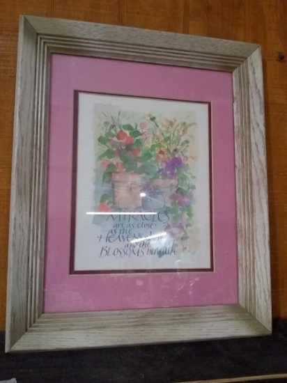 Framed Inspirational Print-Miracles are as Close as the Heavens....