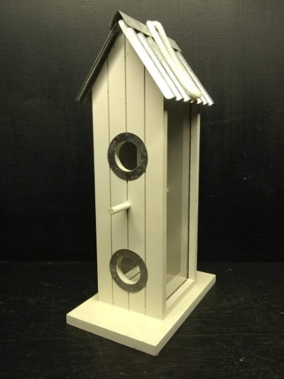 White Painted Bird Feeder