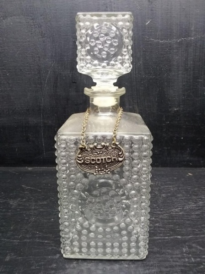 Vintage Hobnail Scotch Decanter
