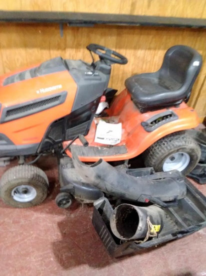 Husqvarna YTH22V 42" Riding Lawn Mower with Bagger Attachment
