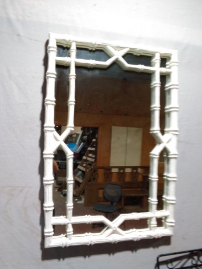 Faux Bamboo Mirror
