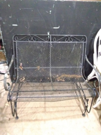 Warehouse-Metal Mesh Patio Glider
