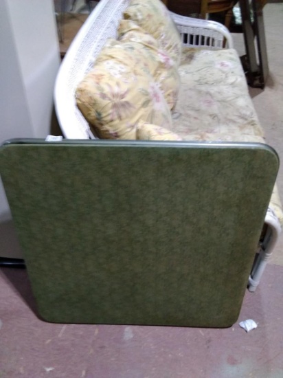 Warehouse-Metal Folding Card Table-Green Top