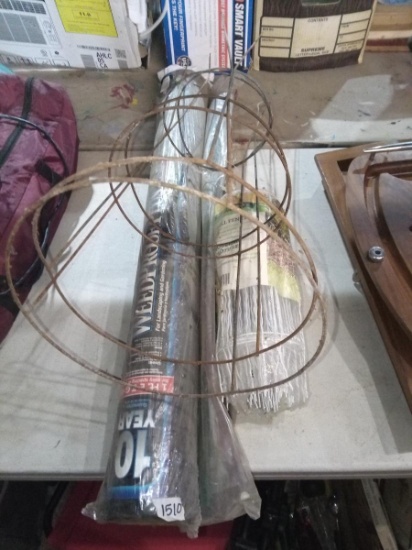 BL-Garden Items-Tomato Cages, Weed Proof Cloth, Stakes, Wire Fencing