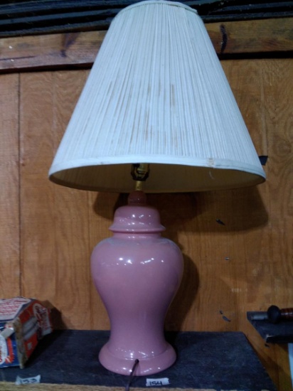 Pink Porcelain Table Lamp