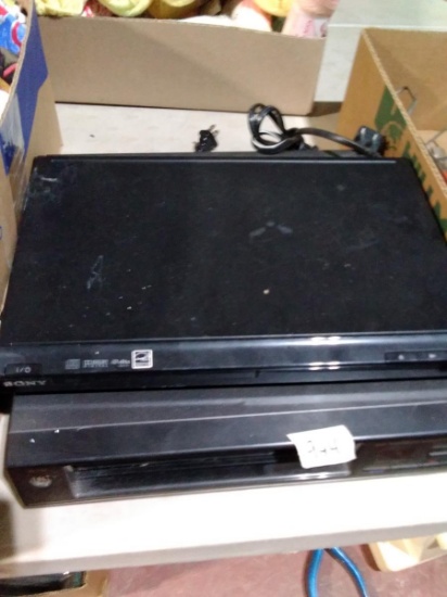 BL-Electronics-Sony DVD Player & GE VHS Player