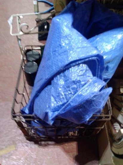 BL-Spray Paint, Tarp and Metal Crate