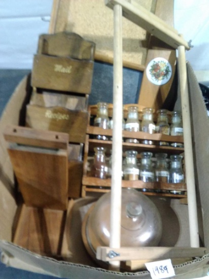 BL-Wooden Items-Wall Memo Board, Spice Rack, Mail, Cheese Dome