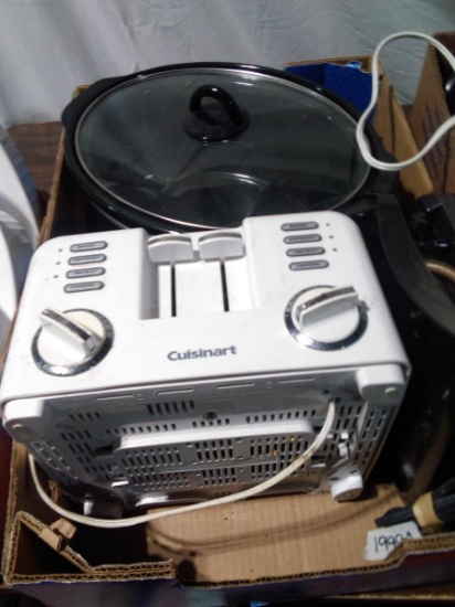 BL-Large Oval Crockpot & Cuisinart Toaster, Waffle Maker