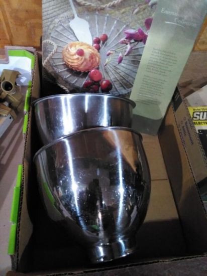 BL-Metal Bowls, Glass Tray