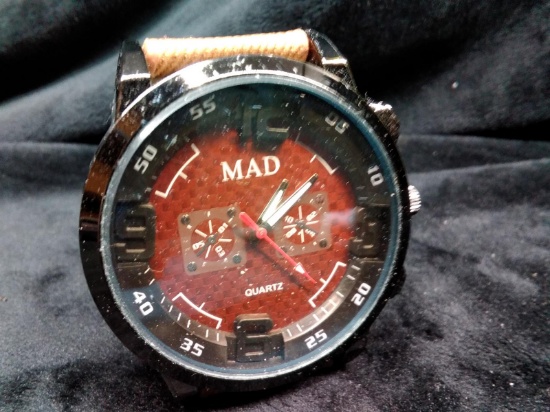Designer Large Face Watch-Mad Steam Pump Copper Face