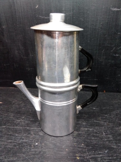 Vintage Aluminum Double Stack Drip Pot