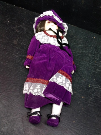 Porcelain Doll-Purple Dress