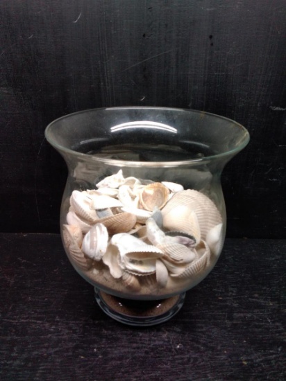 Decorative Vase with Shells and Sand