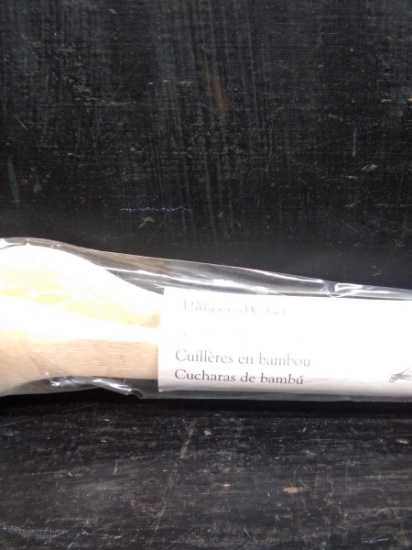 NIP Pampered Chef Utensil-Bamboo Spoon Set