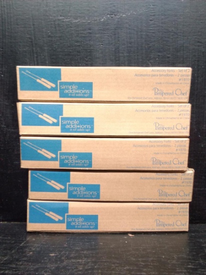 NIP Pampered Chef Utensil-(5) Accessory Forks -2 per box