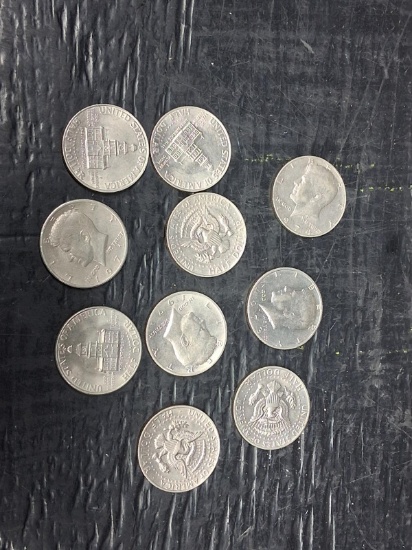 Collection 10 Assorted Dates Kennedy Halves