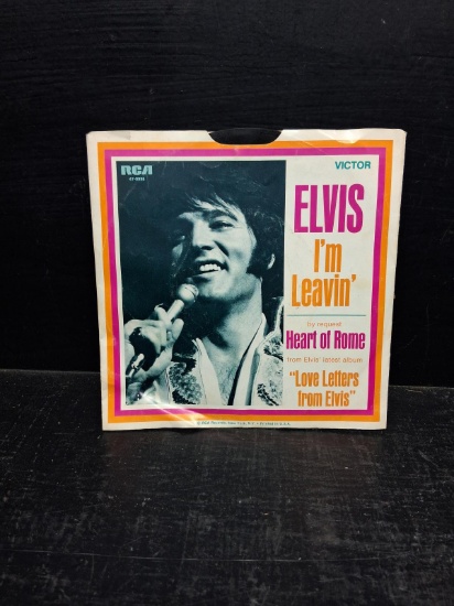 45 Record - Elvis - i'm Leavin/Heart of Rome