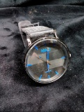 Designer Large Face Watch-Mad Black Blue Dial