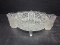 Antique Schale-Obstschale Crystal 2 Flower Footed Centerpiece  1900s