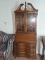 Antique Mahogany Drop Front Secretary with Key