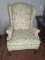Upholstered Wingback Queen Anne Frame Chair