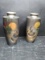 (2) Japan Mixed Metal Vases (x2)