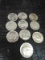 Collection 10 Assorted Date JFK Half Dollars