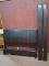 Contemporary Vinyl Queen Bed with Rails