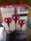 BL-Set 3 Crackle Glass Candle Holders -NIB