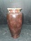 Painted Vase with Wicker Rim