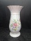 White Hand painted Vase