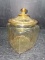 Vintage Depression Light Amber Federal Madrid Biscuit Jar