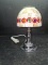 Silver Tone Lamp with Mosaic Shade
