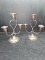Pair 3 Arm Silver Plate Candlesticks