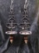 Pair Wrought Iron Candlestick Wall Sconces